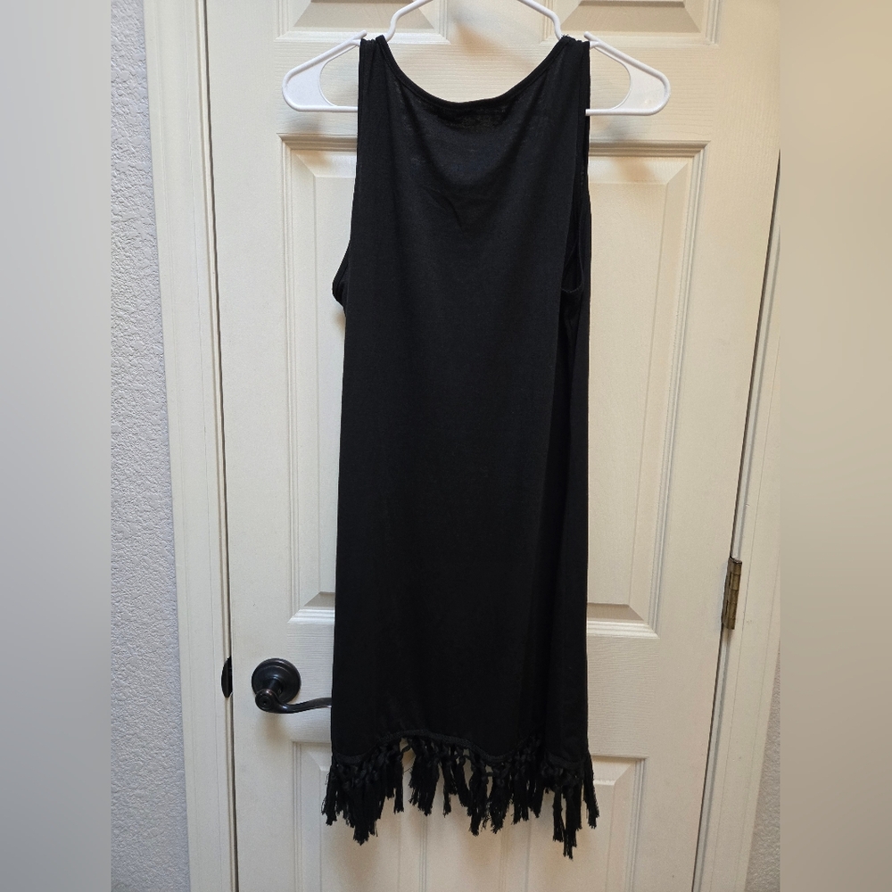NWT Cupshe Black Tassel Tank Dress, Medium - Picture 7 of 7